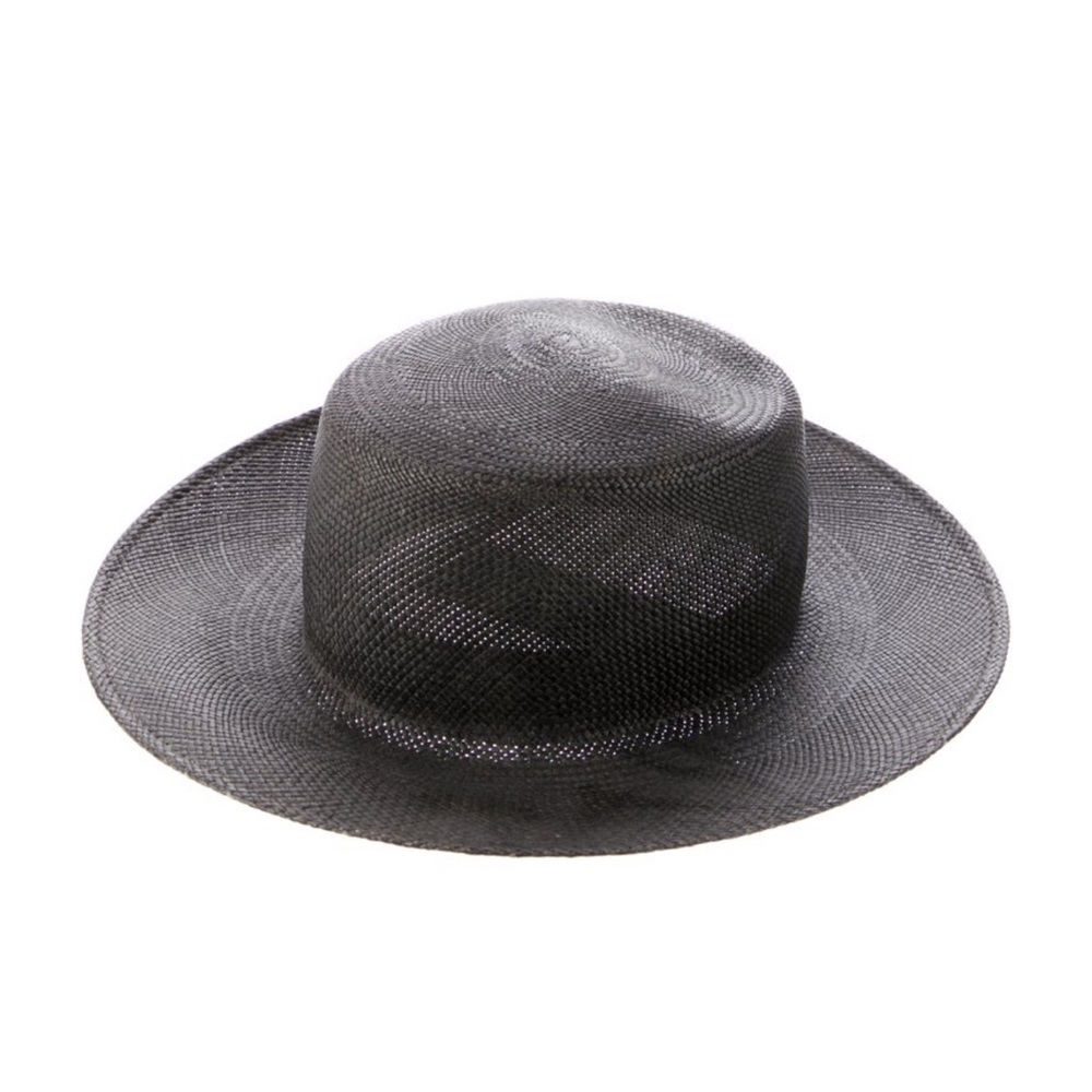 Black Wide-Brimmed Fedora Hat